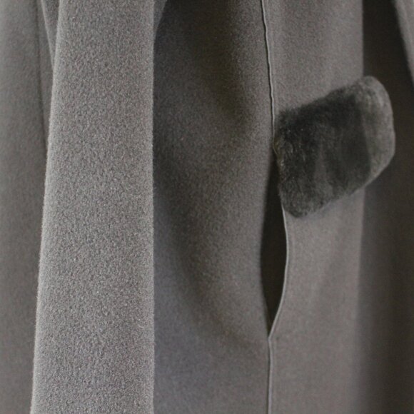 Lafayette 148 Black Cashmere & Rabbit Fur Coat – NWOT Women’s Large Quiet Luxury - Picture 11 of 14